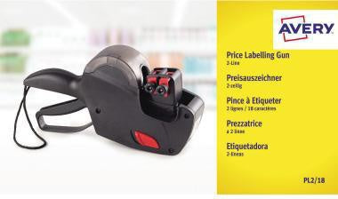 Preisauszeichnungsgerät Avery Zweckform PL2/18 2 Druckzeilen 18 Zeichen/Zeile Kunststoff schwarz AVERY ZWECKFORM