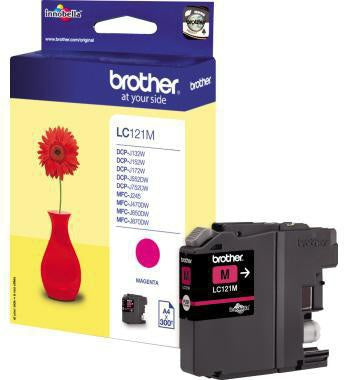 Tintenpatrone Brother Originalzubehör LC-121M ca 300 Seiten magenta 39ml BROTHER