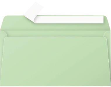 Briefumschlag Clairefontaine Pollen® DIN lang 220 x 110 mm (B x H) ohne Fenster 120g/m² mit Haftklebung Papier grün 20