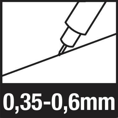 Tintenroller uni-ball AIR 035-06mm blau Rundspitze dokumentenecht UNI-BALL – Ansicht 3