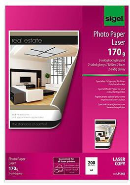 Fotopapier SIGEL DIN A4 21 x 297 cm (B x H) 170g/m² hochweiß hochglänzend 200 Bl/Pack SIGEL