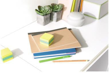 Haftnotizwürfel Post-it® Mini 51 x 40 x 51 mm (B x H x T) ultragelb türkis powerpink limonengrün zenblau 400 Bl – Ansicht 3
