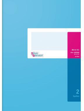 Spaltenbuch König & Ebhardt DIN A4 hellblau/magenta 2 Spalten 40 Bl KÖNIG & EBHARDT