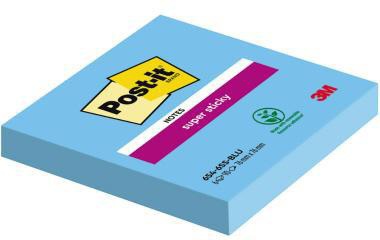 Haftnotiz Post-it® Super Sticky Notes 76 x 76 mm (B x H) paradiseblau 90 Bl POST-IT
