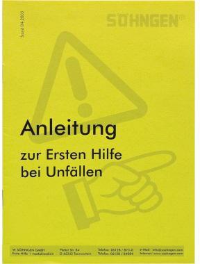 Erste Hilfe Anleitung SÖHNGEN® 147 x 21 x 02 cm (B x H x T) SÖHNGEN® 147 x 21 x 02 cm (B x H x T) SÖHNGEN