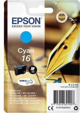 Tintenpatrone Epson Originalzubehör 16 ca 165 Seiten cyan 31ml EPSON