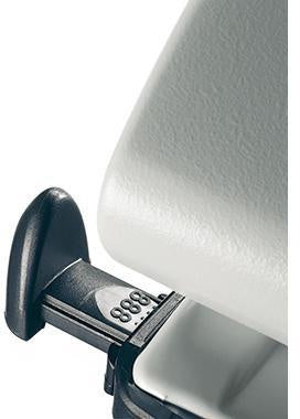Doppellocher Leitz 8 x 8 x 8cm 40 Bl (80 g/m²) mit Anschlagschiene grau LEITZ – Ansicht 3