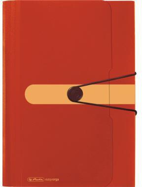 Fächermappe Herlitz easy orga to go green DIN A4 inkl Visitenkartenfach Polypropylen 80 % recycelt orange 12 Fächer HERLITZ