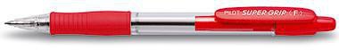 Kugelschreiber PILOT Super Grip 03mm F rot dokumentenecht Farbe des Schaftes: transparent PILOT