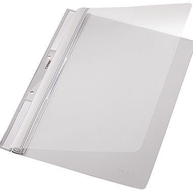 Schnellhefter Leitz DIN A4 80g/m² PVC-Hartfolie grau Leitz DIN A4 80g/m² PVC-Hartfolie grau LEITZ