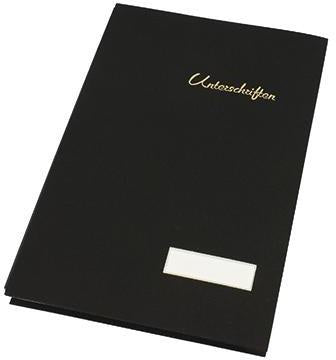 Unterschriftenmappe Soennecken DIN A4 Leinen schwarz schwarz 20 Fächer SOENNECKEN