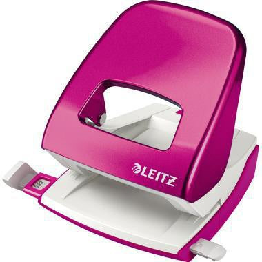 Locher Leitz NeXXt WOW 5008 8cm 30 Bl (80 g/m²) mit Anschlagschiene pink LEITZ
