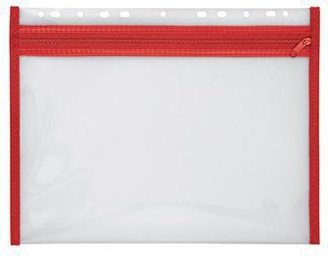 Reißverschlusstasche Veloflex VELOBAG® XS Eurolochung Polypropylen rot VELOFLEX