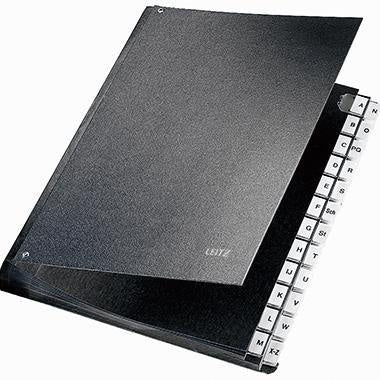 Pultordner Leitz DIN A4 A-Z Polypropylen schwarz 24 Fächer LEITZ