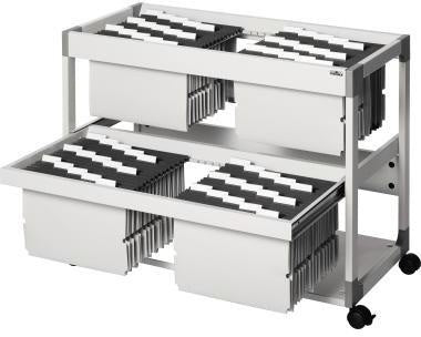 Hängemappenwagen DURABLE SYSTEM FILE TROLLEY 200 MULTI DUO 897 x 715 x 432 cm (B x H x T) Metall Stahl – Ansicht 3