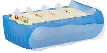 Karteikasten HAN CROCO 121 x 85 x 246 cm (B x H x T) DIN A7 quer 900 Karten Polypropylen blau transluzent 5 Stützplatten HAN