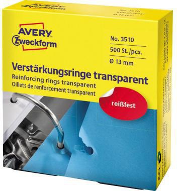 Lochverstärkungsringe Avery Zweckform 13mm transparent 500 St/Pack AVERY ZWECKFORM