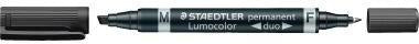Permanentmarker STAEDTLER® Lumocolor® Duo 348 B 06 und 15-4mm schwarz STAEDTLER