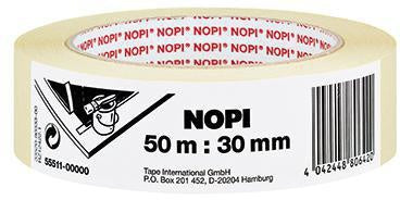 Kreppband NOPI® Innenbereich 30 mm x 50 m (B x L) Naturkautschuk beige NOPI