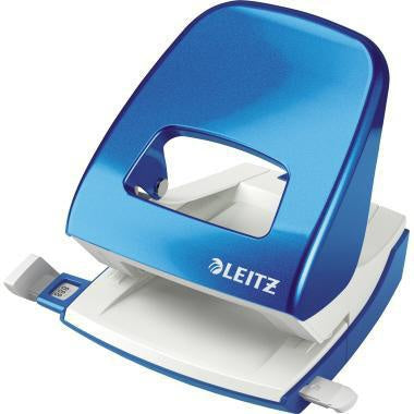 Locher Leitz NeXXt WOW 5008 8cm 30 Bl (80 g/m²) mit Anschlagschiene blau LEITZ