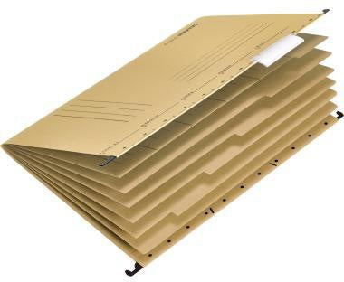 Personalmappe Falken UniReg DIN A4 230g/m² mit Organisationsaufdruck Kraftkarton naturbraun FALKEN