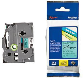 Schriftbandkassette Brother P-touch TZe-751 24 mm x 8 m (B x L) grün schwarz BROTHER
