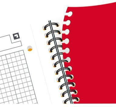 Collegeblock Oxford International Activebook DIN A5+ kariert Polypropylen grau/orange/rot 80 Bl OXFORD – Ansicht 3