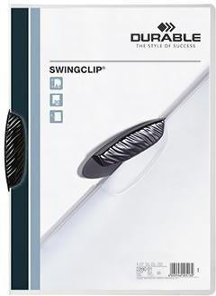 Klemmmappe DURABLE SWINGCLIP® DIN A4 Polypropylen Farbe der Rückseite: transparent Farbe der Klemme: schwarz DURABLE