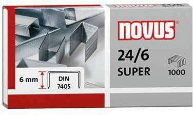 Heftklammer NOVUS 24/6 SUPER Heftgeräte Heftzangen Stahl verzinkt 1000 St/Pack NOVUS