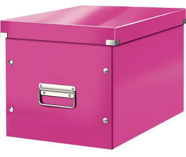 Archivbox Leitz Click & Store WOW Cube L 32 x 31 x 36 cm (B x H x T) DIN A4 ohne Archivdruck Graukarton Polypropylenfolie