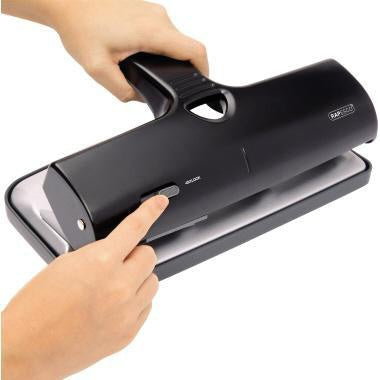 Doppellocher RAPESCO ALU-40 40 Bl (80 g/m²) mit Anschlagschiene schwarz RAPESCO – Ansicht 4