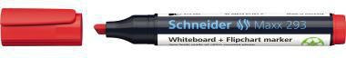 Whiteboard-/Flipchartmarker Schneider Maxx 293 2-5mm schwarz Schneider Maxx 293 2-5mm rot Keilspitze SCHNEIDER