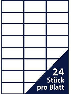 Universaletikett Soennecken 70 x 36 mm (B x H) nicht wieder ablösbar weiß 2400 Etik/Pack SOENNECKEN – Ansicht 4