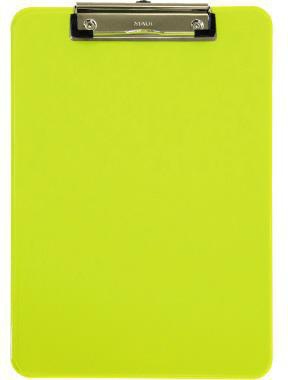Klemmbrett MAUL MAULneon 226 x 318 cm (B x H) DIN A4 Kunststoff gelb transparent MAUL
