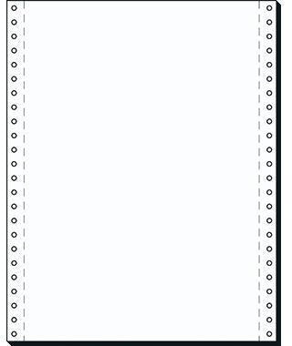Computerpapier Soennecken DIN A4 blanko 60g/m² elementar chlorfrei gebleicht holzfrei Längsperforation weiß 2000 Bl/Pack