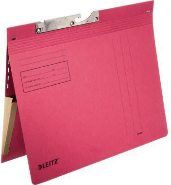 Pendelhefter Leitz DIN A4 320g/m² kaufmännische Heftung mit Organisationsaufdruck Manilakarton recycelt rot LEITZ