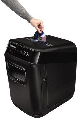 Aktenvernichter Fellowes® AutoMaxT 200C P-4 Papier Heftklammern Büroklammern Kreditkarten CDs/DVDs – Ansicht 3
