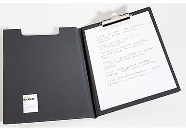 Klemmbrettmappe DURABLE 235 x 33 cm (B x H) Folie schwarz DURABLE
