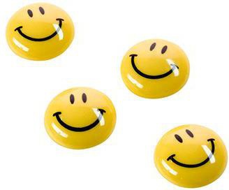 Magnet magnetoplan® Smiley 20mm 004kg Ferrit gelb 8 St/Pack MAGNETOPLAN