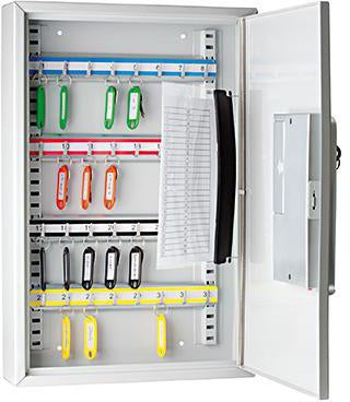 Schlüsselschrank WEDO® 30 x 45 x 95 cm (B x H x T) inkl 2 Schlüssel Stahlblech pulverbeschichtet lichtgrau WEDO – Ansicht 3