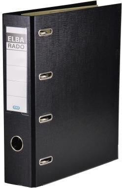 Doppelordner ELBA rado plast 75mm 2 x DIN A5 quer 4 Bügel Pappe schwarz ELBA