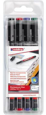 Folienstift edding 141 F 06mm farbig sortiert nicht dokumentenecht 4 St/Pack EDDING