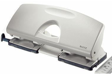 Doppellocher Leitz 8 x 8 x 8cm 16 Bl (80 g/m²) mit Anschlagschiene grau LEITZ