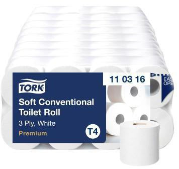 Toilettenpapier Tork Premium 3-lagig Zellstoff weiß 250 Bl/Rl 8 Rl/Pack TORK