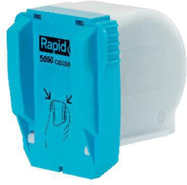 Heftklammerkassette Rapid Rapid Elektroheftgerät 5050e Kassette 5050 50 Bl (80 g/m²) blau/weiß 5000 St/Pack RAPID