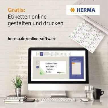 Universaletikett HERMA 105 x 423 mm (B x H) wieder ablösbar Papier blau 280 Etik/Pack HERMA – Ansicht 5