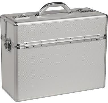 Pilotenkoffür ALUMAXX® ALPHA 47 x 375 x 20 cm (B x H x T) Zahlenkombinationsschloss Aluminium silber ALUMAXX