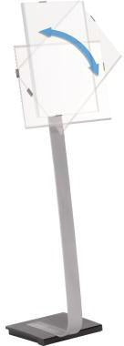 Infodisplay DURABLE INFO SIGN STAND 455 x 125 x 28 cm (B x H x T) DIN A3 silber metallic DURABLE – Ansicht 3