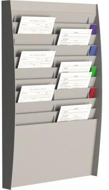Prospekthalter Paperflow 544 x 865 x 106 cm (B x H x T) DIN A4 Polystyrol grau 20 Fächer PAPERFLOW