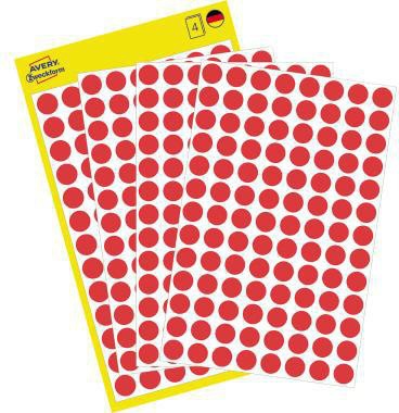 Markierungspunkt Avery Zweckform 8mm Papier rot 416 Etik/Pack AVERY ZWECKFORM